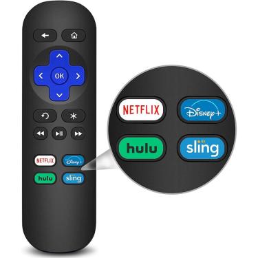 Imagem de Para Roku Express Remote, Roku Premiere Remote, Roku 1,2,3,4 (hd, lt, xs, xd), (não para Roku Stick, Roku TV e Roku Game)