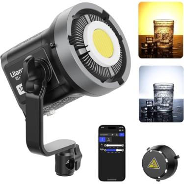Imagem de ULANZI Luz de Vídeo LED COB 120W Bi Color 2700K-6500K com 20 Preset Effects e Controle via APP, 20700lux/1m, Conectividade USB e Interface d_sub, Inclui 1 Luz sem cabo de alimentação
