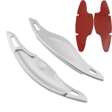 Imagem de Adesivos de alumínio para extensão da alavanca de câmbio do volante Acessórios para carro para Hyundai Creta N Line Night Edition/TGDI Turbo (2023)(Prateado)