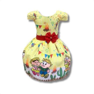 Imagem de Vestido Infantil Temático Festa Junina Casal Caipira Xadrez - Pequenos