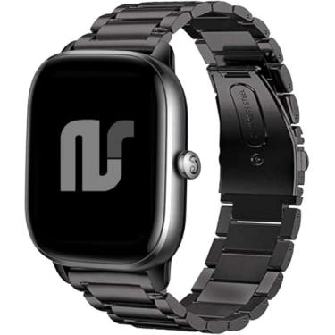 Imagem de Pulseira Nandos-Store compatível com Amazfit GTR 42MM / GTS/GTS 2 / GTS 2 mini/GTS 3 / GTS 4 mini (Preto 3 elos)