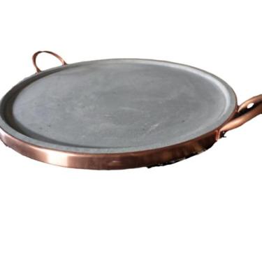 Imagem de Forma de pizza de pedra sabão de 35 cm de diâmetro por 2 cm de altura 