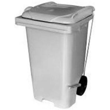 Imagem de Lixeira Contêiner 120 Litros Com Pedal Lateral Tipo Gari - JSN