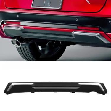 Imagem de Para VEZEL HRV Lábio de para-choque traseiro de carro esportivo para VEZEL HRV Sport 2021-2022 Divisor de para-choque traseiro avental de proteção de para-choque acessórios de carro (preto fosco)