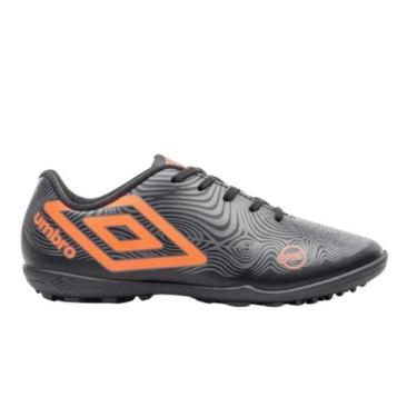 Imagem de Chuteira de Society Umbro Orbit Adulto, Preto, Laranja, 38