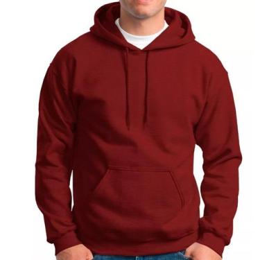 Imagem de Moletom Liso Masculino Blusa De Frio Canguru Varias cores - wribeiro, 