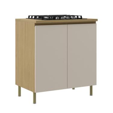 Imagem de Balcão 80Cm 2 Portas Florenca Moveis Sul Canary/Off White