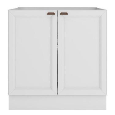 Imagem de Balcão 2 Portas 80 Cm Sem Tampo Unna Poliman Branco