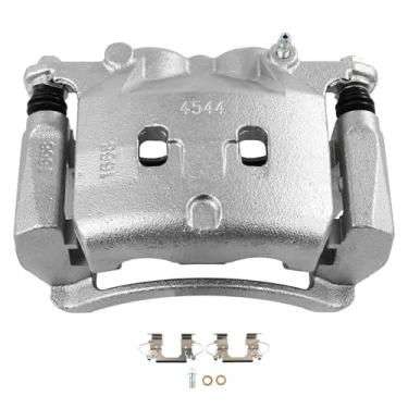 Imagem de SCITOO 19B7146 Pinça de freio a disco dianteiro esquerdo com suporte apto para INFINITI para Q50 2014-2018, para Nissan para Rogue 2014-2018, para Nissan para X-Trail 2014-2015, pistões duplos