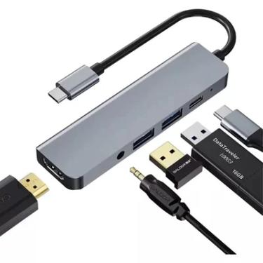 Imagem de Hub Usb C Com Usb 3.0 HDMI 4k Pd E Audio Tomate Mtv-615