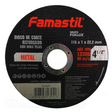 Imagem de Disco Flap 45° Metal 4 1/2" 60 Grãos Famastil