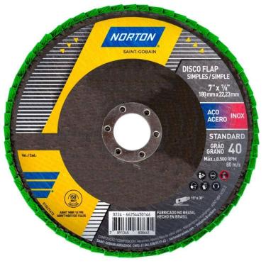 Imagem de Disco De Lixa Flap Disc 4.1/2Pol Fibra Standard Norton