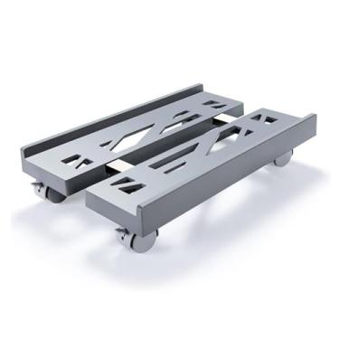 Imagem de Suporte de CPU ajustável para PC, suporte de torre de PC móvel com 4 rodízios, carrinho de chão de PC para escritório doméstico e suporte de CPU para uso sob a mesa (cinza)