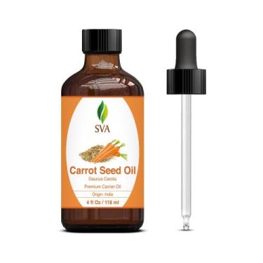 Imagem de Óleo de semente de cenoura Carrier Oil SVA 118 ml com conta-gotas para