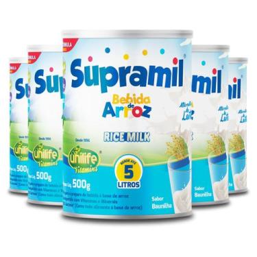 Imagem de Kit 5 Bebida de Arroz Kids Supramil Unilife 500g