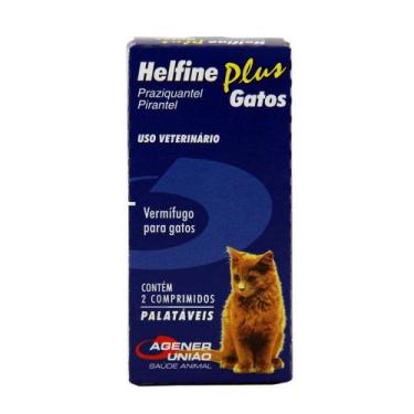 Imagem de Helfine Plus Vermífugo Gatos 2 comprimidos - Agener União