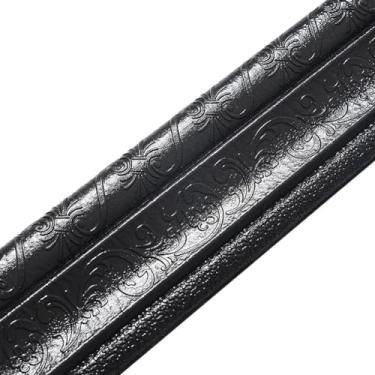 Imagem de Bordas de papel de parede autoadesivo 3D à prova d'água rodapé papel de parede moldura de borda de espuma adesivo de parede quarto casa decorações de parede