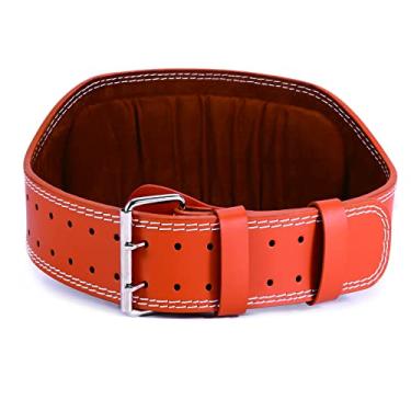 Imagem de Cinto de levantamento de peso de couro genuíno para homens Double Prong Power Belt Heavy Duty - forte, estabilizante suporte traseiro para Deadlifts, agachamentos Powerlifting