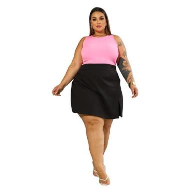 Imagem de Shorts Saia Feminino Alfaiataria Plus Size Linha Premium - LIA ROSA, P