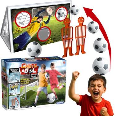 Imagem de Kit 2 Mini Traves Infantil Golzinho Futebol C/ Bola Barreira - EINSTOK