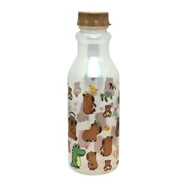 Imagem de Garrafinha de Água Infantil 500 ML Escolar Plasútil, Capivara