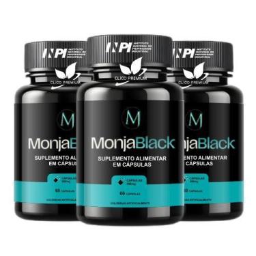 Imagem de 3 Potes Monjablack Original 180 Cápsulas