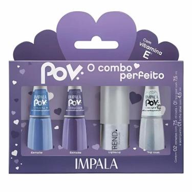 Imagem de Kit Impala Pov 2.3 Maria Nicolly: 2 Esmaltes, 1 Top Coat e 1 Gloss Labial