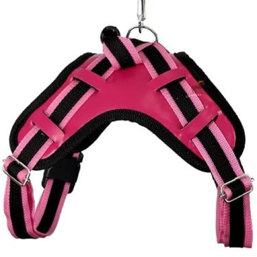 Imagem de Coleira com Regulagem e Guia Peitoral Cachorro Grande Guia Doberman Pitbull Anti Puxão coleira cachorro (ROSA,G)