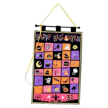 Imagem de IEUDNS Calendário do Advento de Tecido de Feltro de Halloween 15,3 x 24 polegadas para Crianças Acessórios Multifuncionais Design Decorativo de Férias