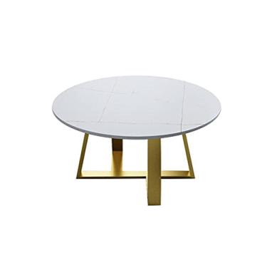Imagem de Mesa de centro de design simples, mesa de café, mesa de metal, mesa de chá de ardósia, mesa de coquetel, usada para quarto, sala de estar, escritório, mesa de centro industrial, mesa lateral