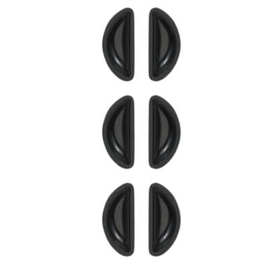 Imagem de 02 Par Plaqueta Adesiva Silicone Acetato Armação Óculos Diversos Modelos Preto ou Fosco Cola (Lua Preta)