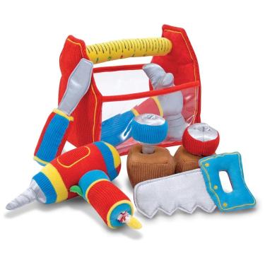 Imagem de Kit de Ferramentas Infantis de Pelúcia com Broca Vibratória e 9 Peças para Crianças Acima de 3 Anos, Melissa & Doug