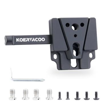 Imagem de KOERTACOO Placa suspensa de liberação rápida com bateria V-Mount, estabilizador de tripé, suspensão suspensa, acessórios de fotografia para câmera DSLR de liberação rápida universal