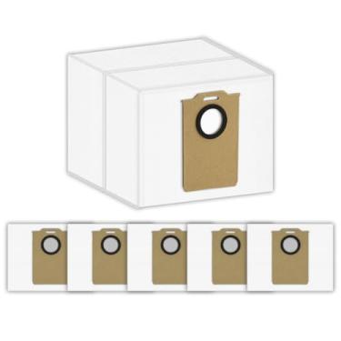 Imagem de (Pacote com 6) Sacos de pó de substituição MS1 MAX compatíveis com aspirador de pó robô MONSGA MS1 MAX, kit de acessórios, grande capacidade, sacos de pó de substituição a vácuo, sacos de vácuo, saco