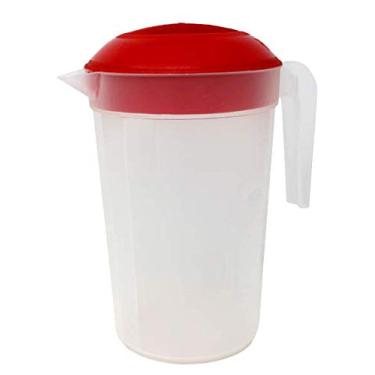 Imagem de Tribello Jarra de água de 2 litros de 2 litros, jarra de suco de plástico com tampa - pequena - as cores podem variar (meio galão)