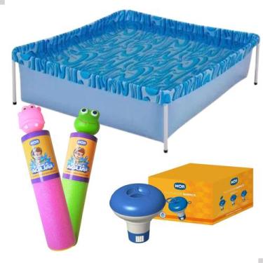 Imagem de Piscina Infantil 400L Mor + 2 Lança Agua +Flutuador p/ Cloro, Verde ro