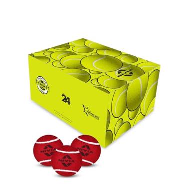 Imagem de NIVIA Bola de tênis de críquete/peso pesado (vermelho, pacote com 24)