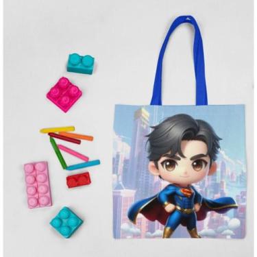 Imagem de 10 Bolsinhas Mini Ecobags Personalizadas Super Heróis Mulher Maravilha