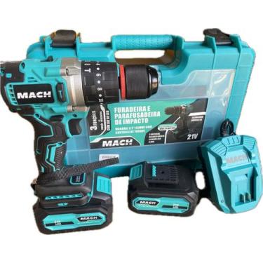 Imagem de Furadeira E Parafusadeira C/ Impacto, Bateria Lítio 21v,mach