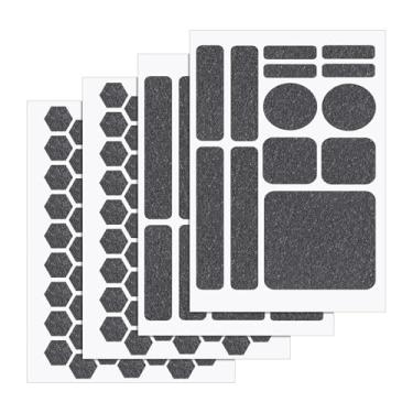 Imagem de 4 peças de adesivos cinza aderente, capa de telefone antiderrapante universal fita adesiva de mouse fitas pré-cortadas decalque adesivo de telefone celular para câmera copo mouse