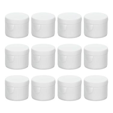 Imagem de Tampa de esvaziamento de garrafa 20/410, 12 peças de plástico de substituição, tampas de distribuição flip it top para espremer xampu e frascos de loção