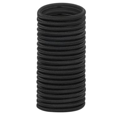 Imagem de Cabo de choque elástico, 1/10.2 cm x 10.2 cm poliéster grau marítimo corda elástica substituição para cadeira gravidade zero caiaque acampamento tenda poste carga amarrar, preto