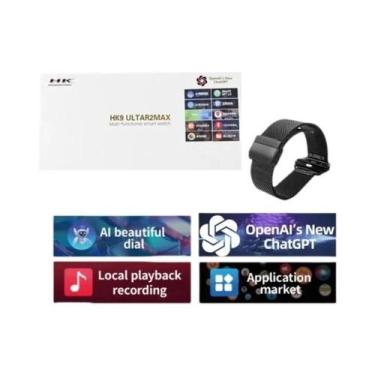 Imagem de Smartwatch 49mm HD AMOLED HK9 ULTRA 2 MAX 4G ROM Bluetooth Chamada Hom