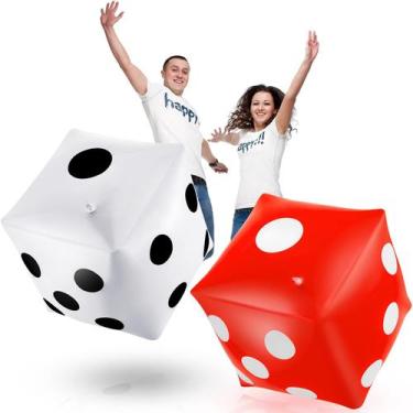 Imagem de Pacote de 2 Game Dice Aoriher, Jumbo, inflável, 30 cm, PVC
