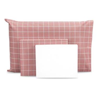 Imagem de Lençol Solteiro 4 Pçs Estampado Percal 180 Fios Bainha 2025 - Bem Me Q