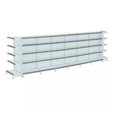 Imagem de Gondola Centro 170 Fit Ate 6 Metros 2 Ponta Branco 70b Pe Cinza - AMAP