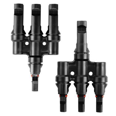 Imagem de Floatlive Conector de painel solar Y ramo solar 4 para 1 divisor de painel solar 4 vias 1000 V ramo Y (3 para 1 (1 par))