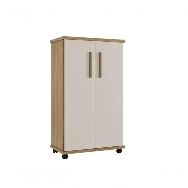 Imagem de Armário Multiuso 2 Portas 4 Prateleiras Berlim Arte Móveis Cinamomo/off White