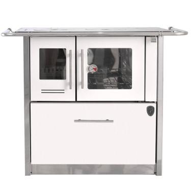 Imagem de Fogão A Lenha Ecli Branco C/ For C/cx Dir Chapa Al. N°2