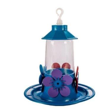 Imagem de Bebedouro para BeijaFlor Luxo Chapéu com Poleiro - MFC, Azul